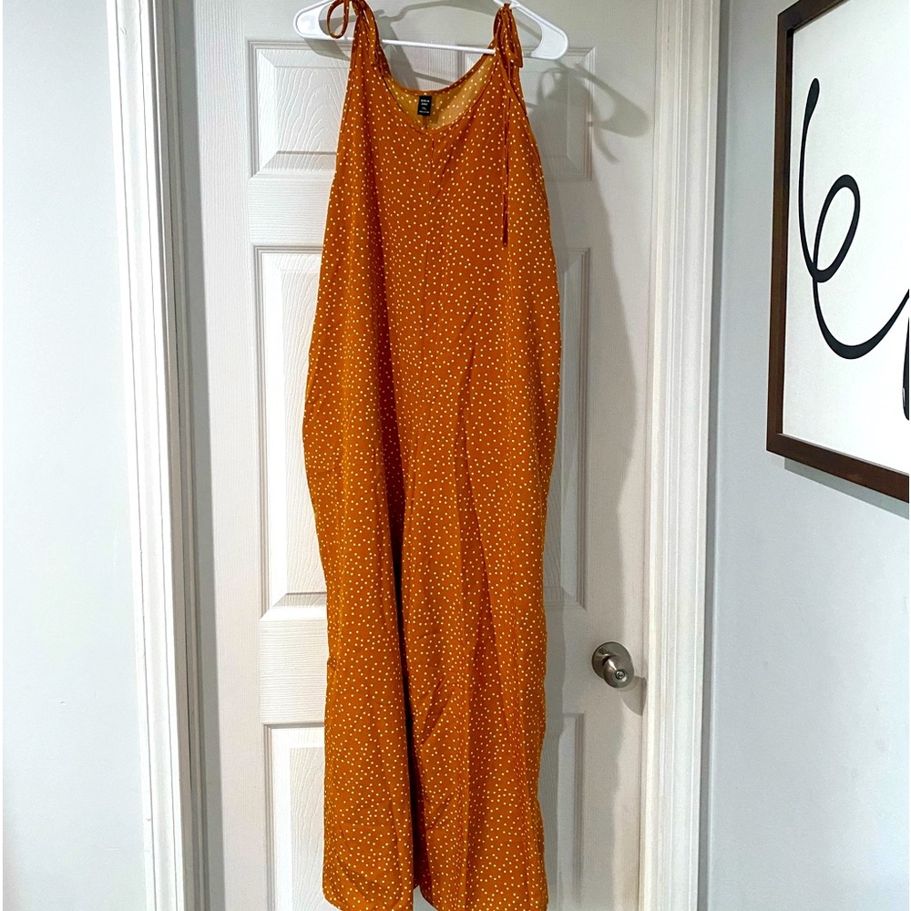 Long Camel Jumper with white Dots Womens 1XL NWT